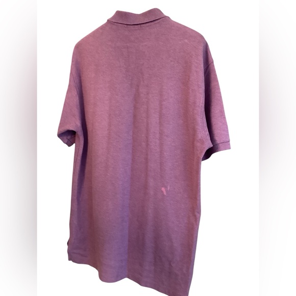 Paul Stuart Polo Dark Lilac Purple Shirt L XL Cotton FLAWS - Picture 3 of 7